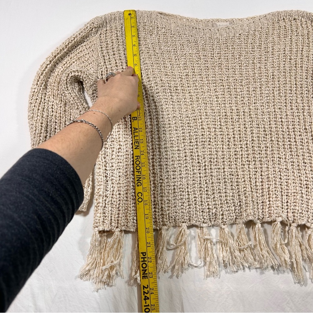 Altar'd State Textured Fringe Sweater - Cream - Picture 7 of 8